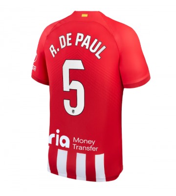 Atletico Madrid Rodrigo De Paul #5 Replika Hjemmebanetrøje 2023-24 Kortærmet